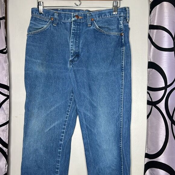 Wrangler straight leg denim jeans size 34 x 30 - Picture 5 of 13